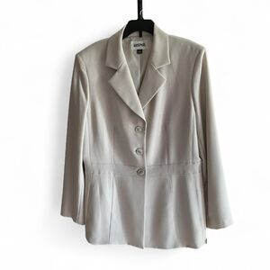 Kasper Women's Cream and Grey Tailored jackets blazer size 12